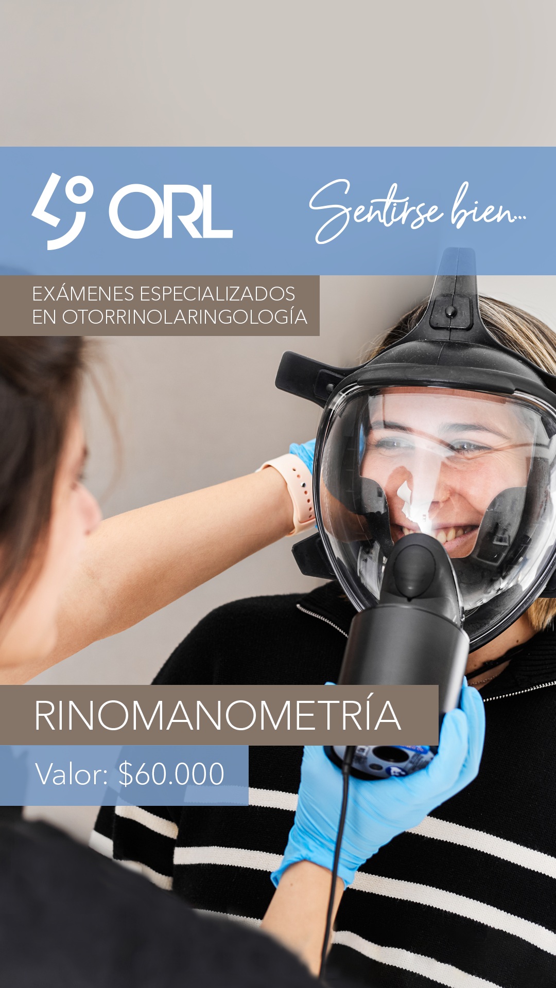 RINOMANOMETRÍA
La Rinomanometría es un examen sencillo que no requiere preparación (si consume algún vasoconstrictor debe suspenderlo al menos 48 horas antes) y tarda unos 20 minutos.
Este examen evalúa en forma objetiva el grado de obstrucción nasal y de una posible insuficiencia ventilatoria.
Con esta prueba se puede detectar la presencia de pólipos, hipertrofia en los cornetes, inflamación en la mucosa nasal o un desvío en el tabique.
ORL Las Condes es ese espacio donde el paciente puede confiar plenamente los cuidados de su salud en las manos de otorrinos y profesionales expertos.
Atendemos y asesoramos a pacientes que valoran la experiencia y que buscan atención personalizada y de calidad.
Realizamos Exámenes de Audiometría, Rinomanometría, Impedanciometría , Rehabilitación vestibular y Maniobras de Reposición Canalicular, todo en manos de Tecnólogos Médicos con mucha experiencia adquirida a lo largo de años de ejercicio.
Agenda una hora
Teléfono: +56 2 2480 1700
Whats app: +56 9 8846 5438
Mail: secretaria@orl-lascondes.cl
WEB: www.orl-lascondes.cl
#orl #otorrinolaringologia #audiometria #otorrino #oido #rinomanometria #cornetes #enfermedadesdeloido #otologo #sordera #oido #hipoacusia #perdidaauditiva #examenes #otitis #timpanoplastia #colesteatoma