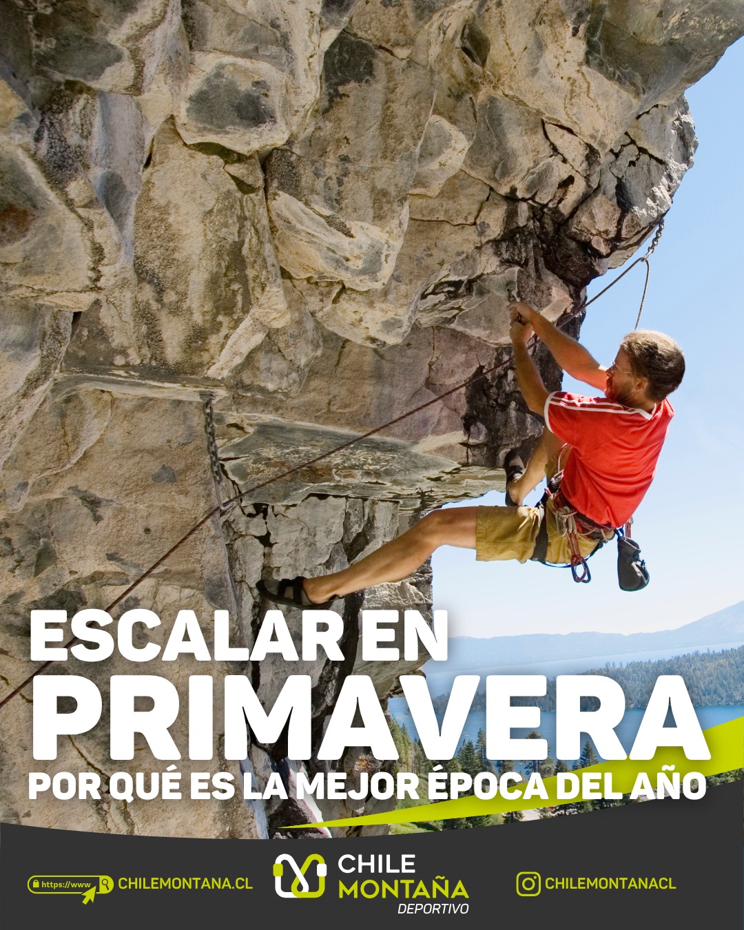 La primavera ya llegó 🌸 y la roca está perfecta 🧗♂
Días largos, clima ideal y paisajes que vuelven a llenarse de vida 🌿
Es el momento de volver a escalar, disfrutar la montaña y reconectar con la naturaleza.Desliza 👉 para descubrir por qué la primavera es la mejor época para escalar en Chile 🇨🇱
y prepárate para tu próxima ruta 💪¿Ya sabes cuál será tu primer muro de la temporada? Cuéntanos abajo 👇------------------------
Encuentra en www.chilemontana.cl todo lo que necesitas, Online 24/7 desde la comodidad de tu hogar u oficina 🏠, Despachamos a todo chile 🚐
------------------------
Explora todo lo que necesitas para tu aventura ingresando al enlace en nuestra bio.#chilemontaña #Chile #outdoorchile #escaladamontaña #escaladachile #escaladadeportiva #escalada #escaladaenroca #escaladaseguridad #rescate #verticales #arva #escalada #climbing #climbing_lovers #bouldering #climbinglife #entrenamientoescalada #climbingtrain #wallclimb #climbwall #climbing_pictures_of_instagram #climberlife #trekking #senderismo #outdoor #pasionporlamontana #pasionporlasalturas #AventuraSinLímites #NalgeneLovers
