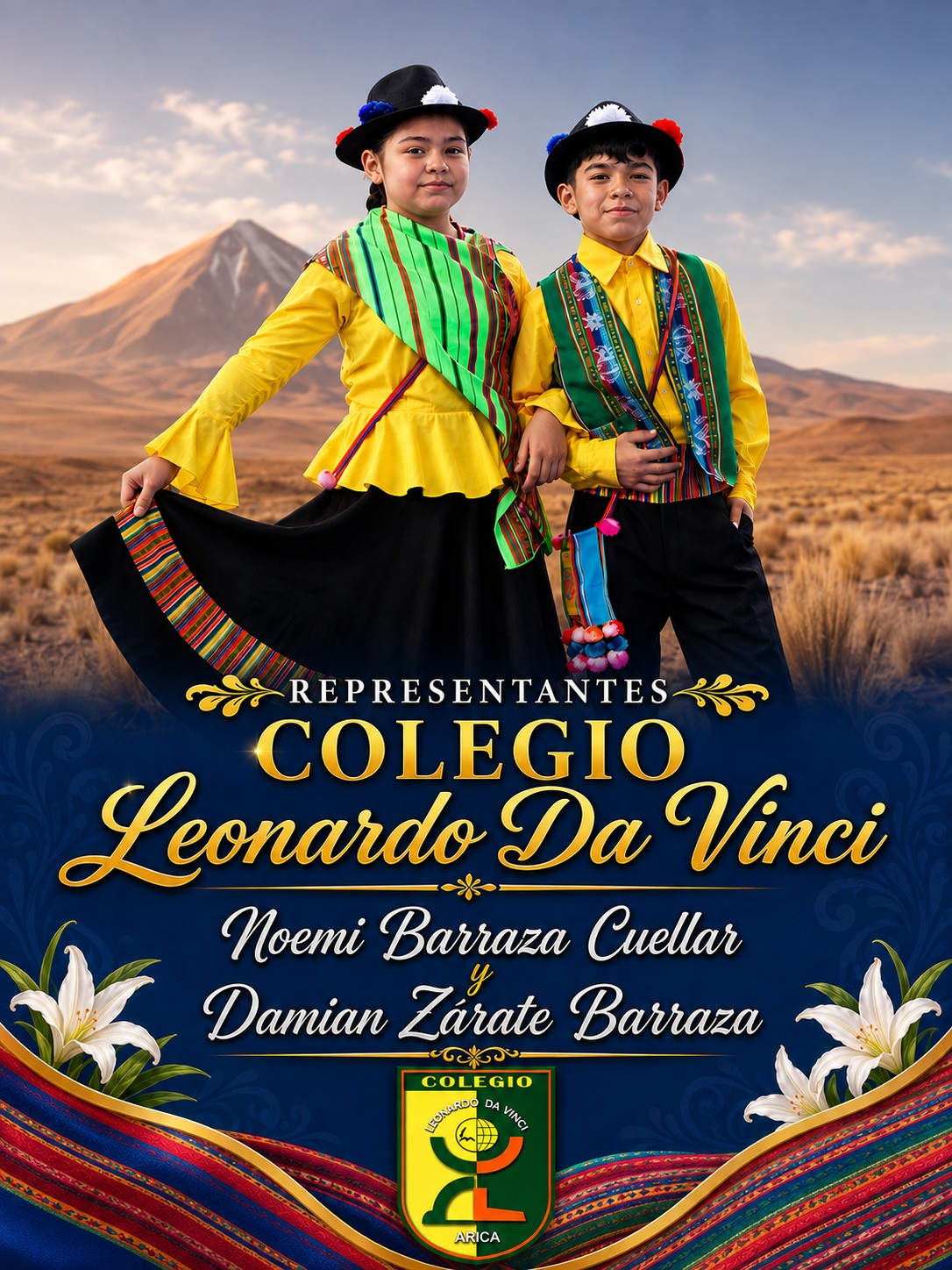 💃🕺 ¡Orgullosos de nuestros representantes en el Campeonato de Cueca Escolar ADEP 2026! 🇨🇱Este viernes 28 de agosto, a las 18:00 horas, en el Colegio San Marcos de Arica, nuestros estudiantes representarán con orgullo a nuestra comunidad educativa:🌵 Cueca Nortina – Enseñanza Básica
Damián Zárate Barraza y Noemí Barraza Cuellar – 6° Básico B🌺 Cueca Central – Enseñanza Básica
Milenka Choque Plaza – 7° Básico B
Samuel Hernández Cortés – 8° Básico AFelicitamos a nuestros estudiantes por su entusiasmo, dedicación y compromiso con nuestras tradiciones. 💚Les deseamos mucho éxito y, sobre todo, que disfruten esta hermosa experiencia. Invitamos a nuestras familias y comunidad educativa a acompañarlos y brindarles todo su apoyo.¡Mucho éxito, queridos estudiantes! 🇨🇱✨