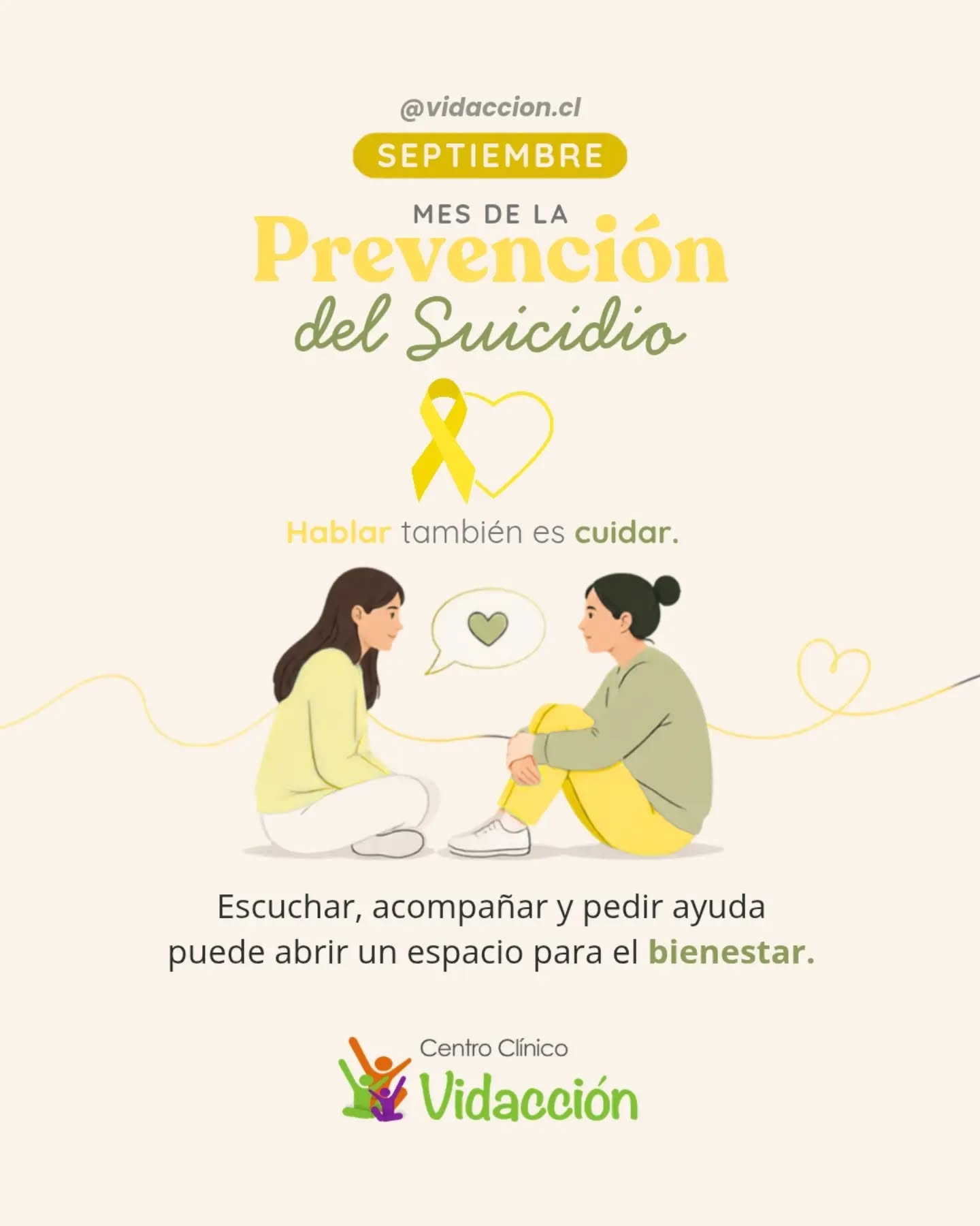 Septiembre nos invita a poner la salud mental en el centro y recordar que hablar, escuchar y acompañ…
