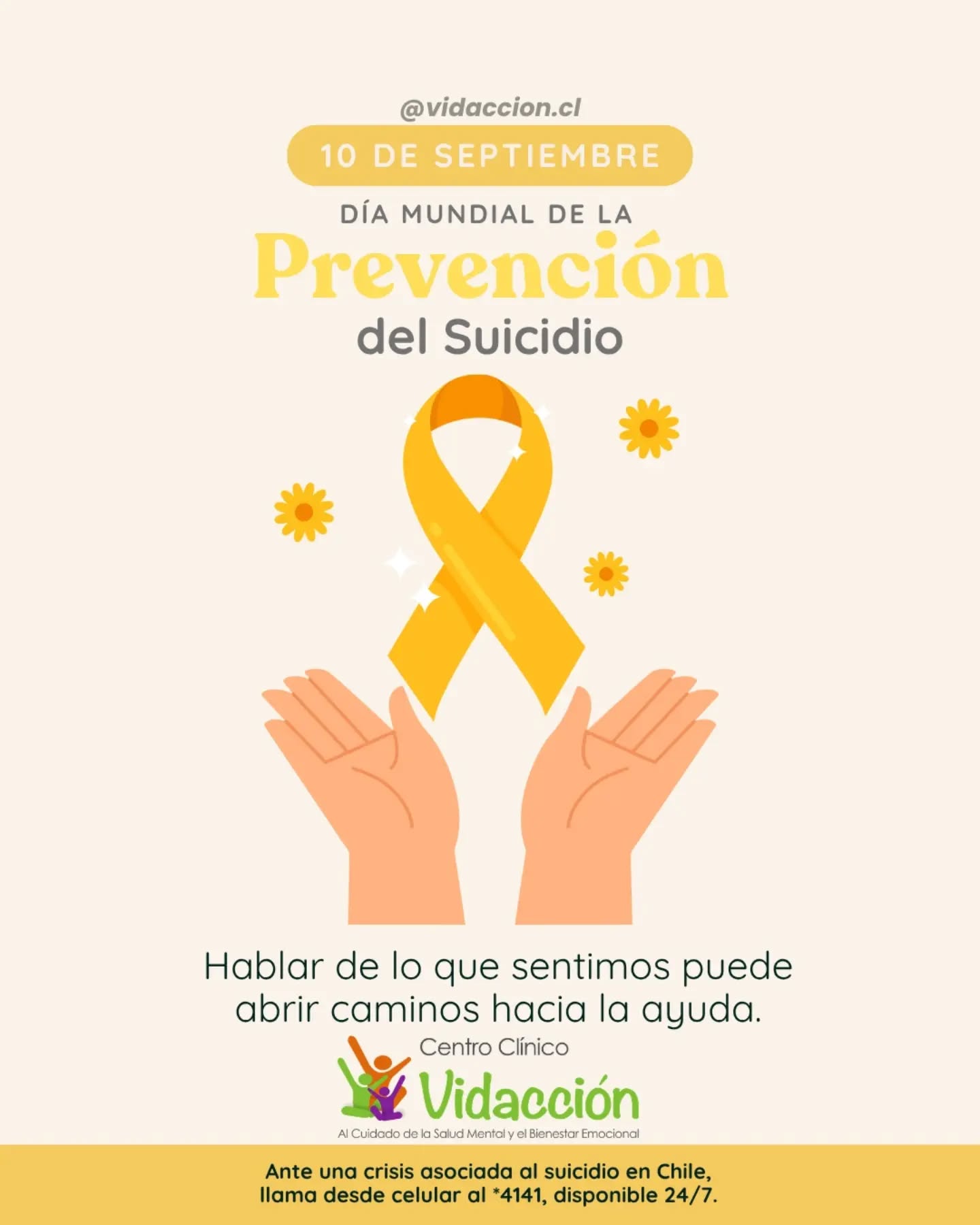 Hoy, en el Día Mundial para la Prevención del Suicidio, queremos recordar que hablar, escuchar y aco…